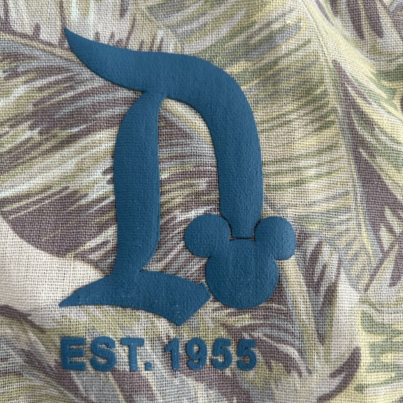 Disneyland Disney Spirit Jersey Mens Large Floral Long Sleeve Button Front Shirt - Picture 5 of 11